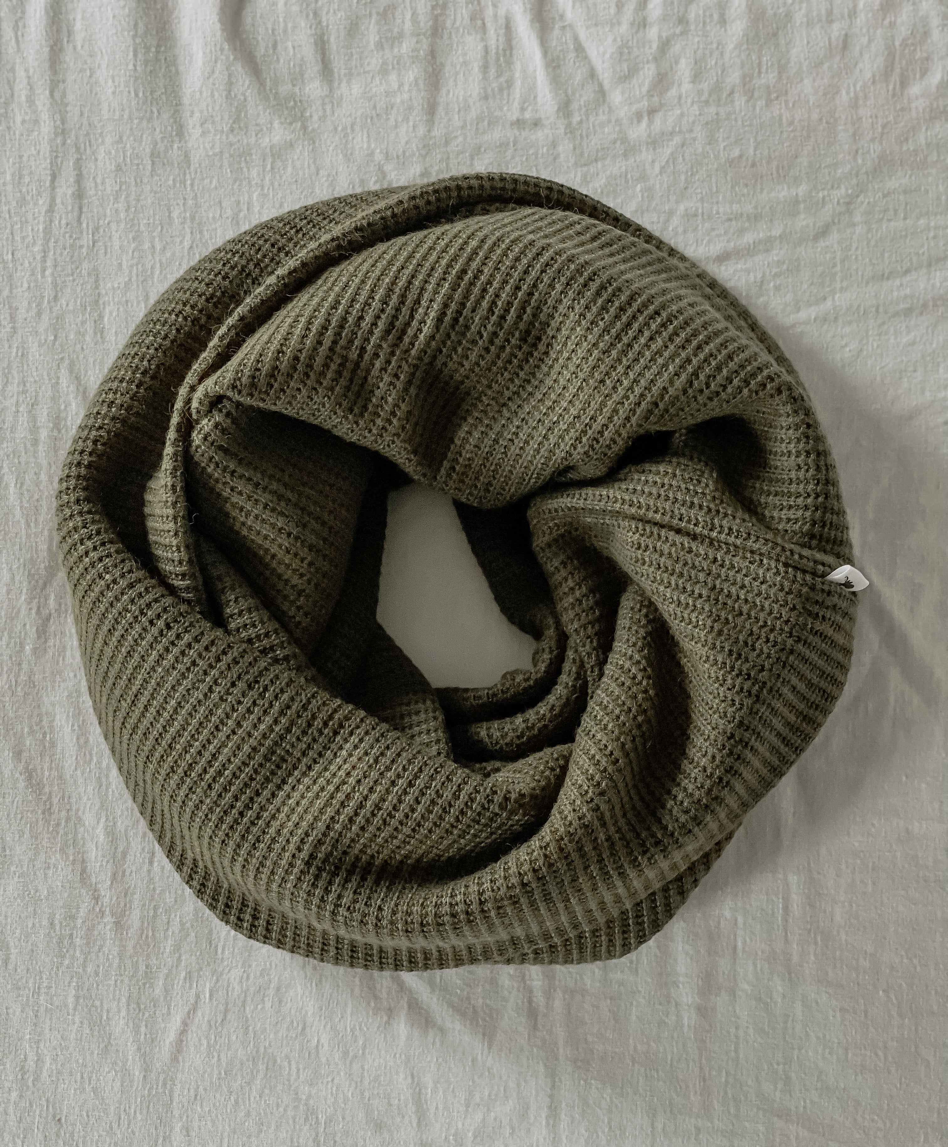 Olive Cabin Knit Infinity