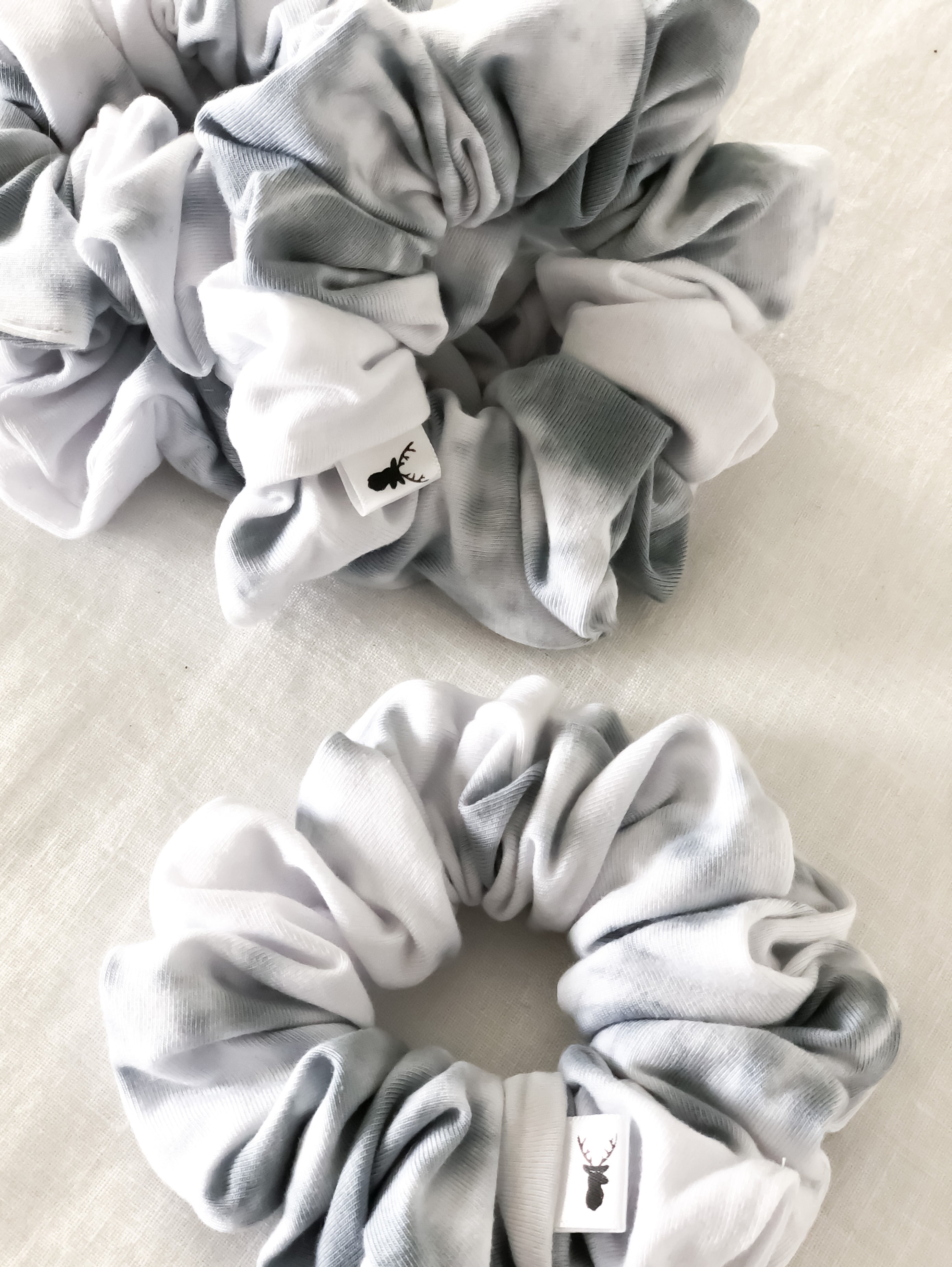 Marble Gray Tie Dye Scrunchie